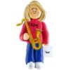 Girl Playing SAXOPHONE Personalized Ornament BLONDE