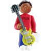 MALE ELECTRIC Guitar Player Ornament AFRICAN AMERICAN