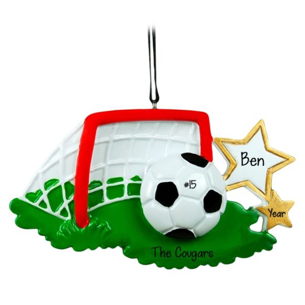Personalized Soccer Ball & Goal Post Ornament