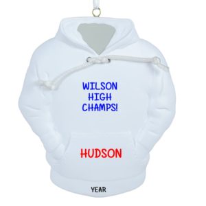 High School Hoodie Personalized Christmas Ornament
