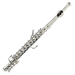Personalized Silver FLUTE Instrument Christmas Ornament
