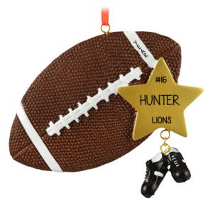 Football With Dangling Cleats Two-Sided Ornament