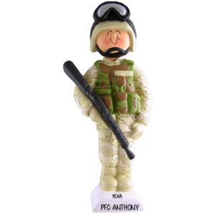 ARMY MALE Soldier In Fatigues Ornament