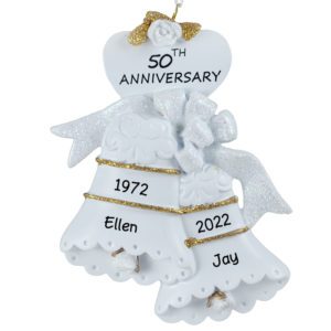 50th Anniversary Unique Gift Ornament Wedding Bells
