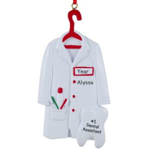 Image of Personalized Dental Assistant Lab Coat & Tooth Ornament