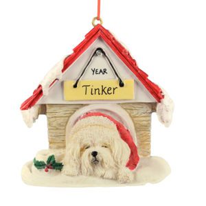 BICHON FRISE Doghouse MAGNET Christmas Ornament