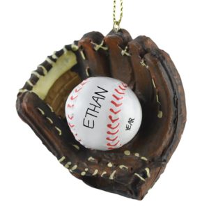 Baseball Glove & Baseball 3- Dimensional Ornament