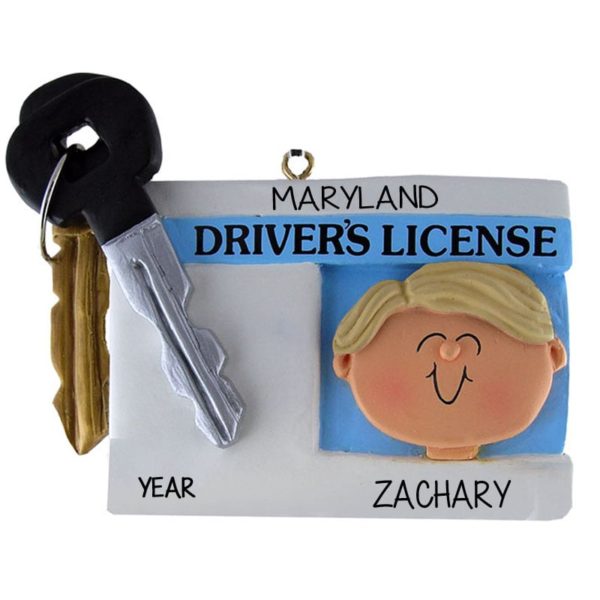 BOY New Driver Key & License Ornament BLONDE