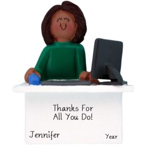 Administrative Assistant/Secretary Female Computer Ornament AFRICAN AMERICAN