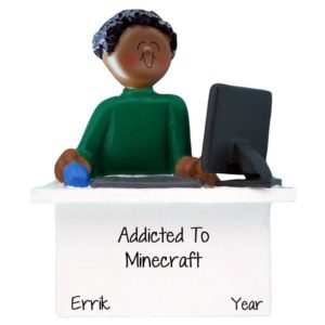 Personalized Computer Ornament For AFRICAN AMERICAN MALE