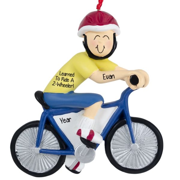 Personalized Boy Learned To RIDE a 2-Wheeler Ornament