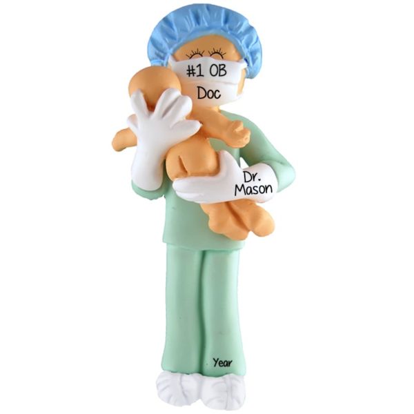 Personalized FEMALE OBSTETRICIAN/MIDWIFE Christmas Ornament EYELASHES