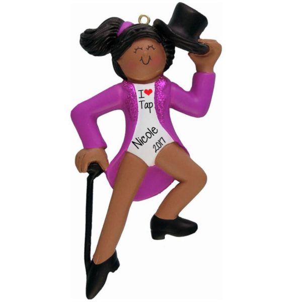 Image of African American Tap Dancer Ornament Personalized