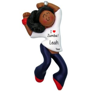 African American Female Exercise Dancing Personalized Ornament