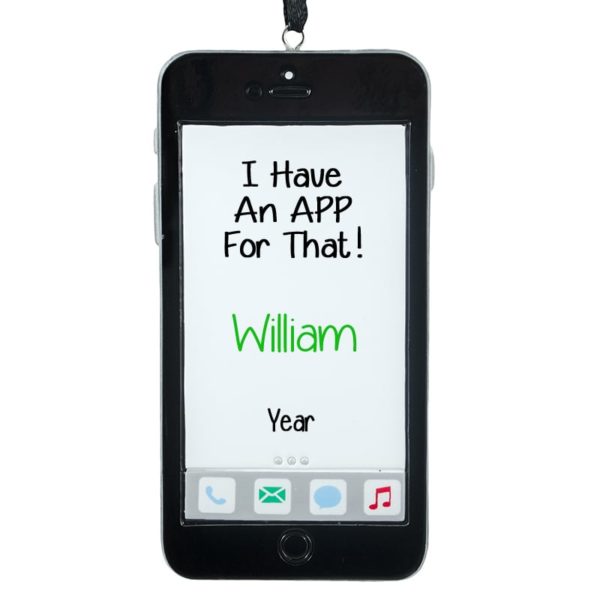 iPhone Or Smart Phone Personalized Christmas Ornament