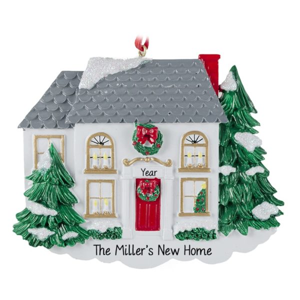 New Home WHITE Victorian Style Christmas Ornament