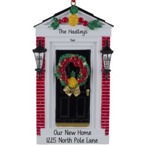 Our New Home BLACK Door Christmas Ornament