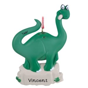 DINOSAUR Ornament GREEN CURLY Tail Resin