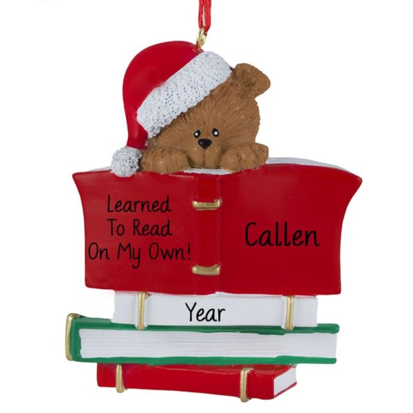 Learned To Read Bear With Book Christmas Ornament