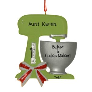 GREEN Stand Mixer Baker And Cookie Maker Ornament