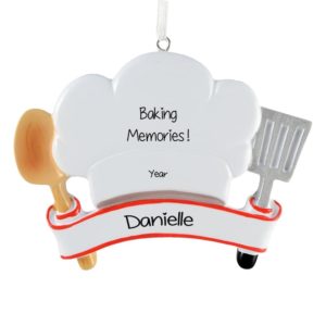 Best Baker Chef's Hat Spoon & Spatula Personalized Ornament