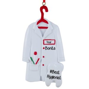 Dental Hygienist White Coat & Tooth Ornament