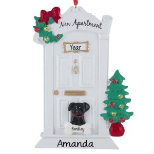 New Apartment Front Door With Dog Personalized Ornament