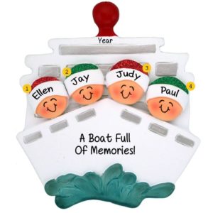 Two Couples On Cruise Ship Personalized Ornament