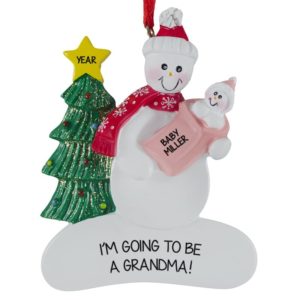 I'm Going To Be A Grandma Baby Girl Ornament