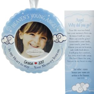 Child's Memorial Heaven's Young Angel Ornaments & Poem