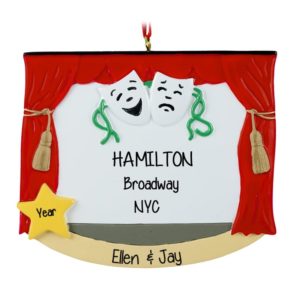 Personalized Theatre On Broadway Stage Curtains Ornament