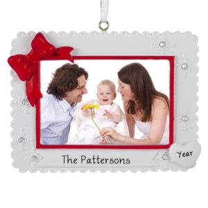 Image of Personalized Family Photo Picture Frame Christmas Ornament