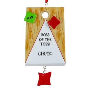 Image of Cornhole Boss Of The Toss Personalized Ornament