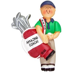 Personalized MALE Golf Coach Ornament