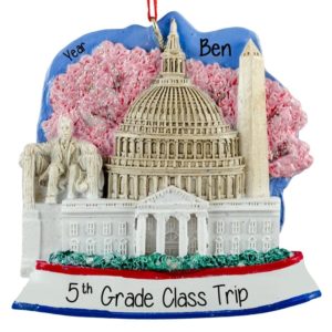 Class Trip To Washington DC Elementary Student Ornament