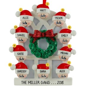 Family Or Group Of 10 Christmas Window Ornament