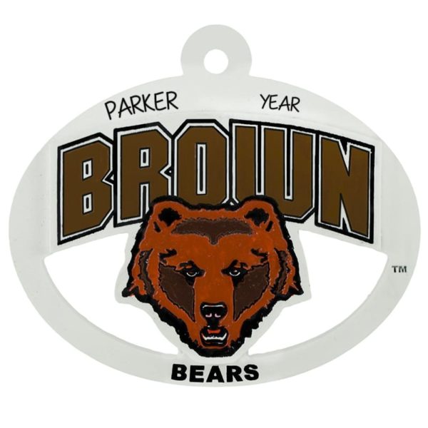 Brown University Bears Personalized Marble Ornament