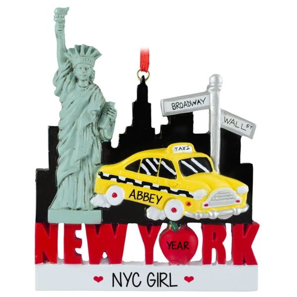 New York City Girl Personalized Ornament