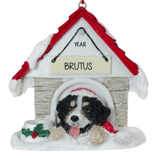 Personalized Bernese Mountain Doghouse MAGNET Christmas Ornament