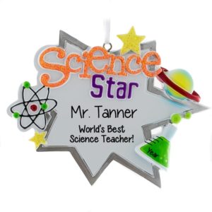 World's Best Science Teacher Personalized Ornament