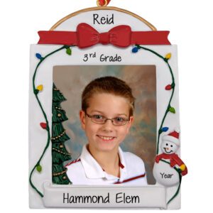 Photo Frame For School Picture Personalized Glittered Tabletop Ornament
