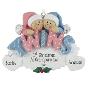 Grandparents of Boy Girl Twins First Christmas Ornament