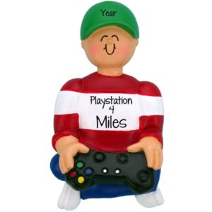 Playstation 4 Video Game Player Christmas Ornament BOY