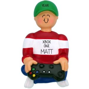 BOY XBOX One Video Gamer Christmas Ornament