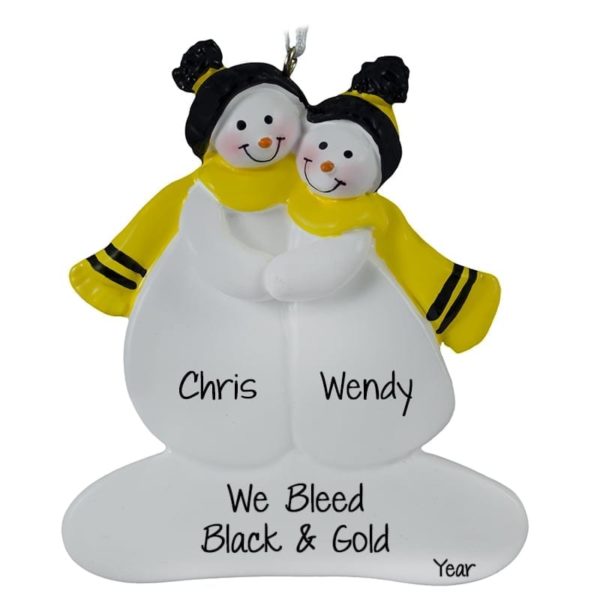 Pittsburgh Steelers Couple BLACK & GOLD Ornament
