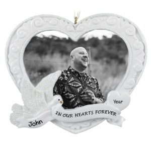 Memorial Photo Frame Heart Personalized Ornament
