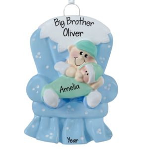 Big Brother In Blue Chair Christmas Ornament
