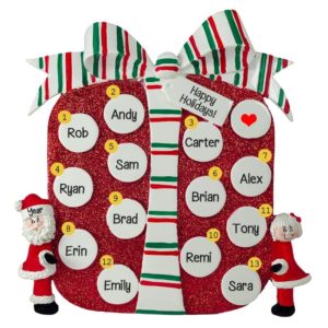 Personalized 13 Names Big Present Tabletop Decoration