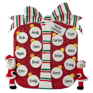 Personalized 14 Names Big Present Tabletop Decoration