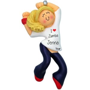 Image of Personalized Zumba Dancer Ornament BLONDE HAIR